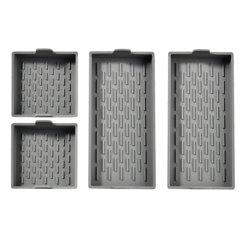 4-Pack Reusable Non-stick Bakeware Silicone Baking Pan Cake Pan Pastry Tools Frame Silicone Tray