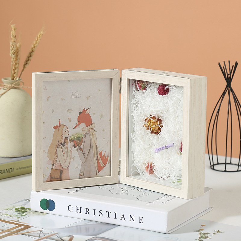 6 "7" wood 3D photo Gift frame Wooden creative picture frame decoration