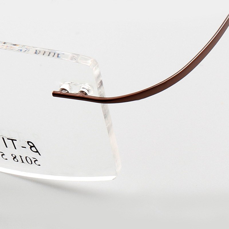 Popular 5018 Unisex Rimless glasses Rectangular Lens Multi Colors Optical Frames