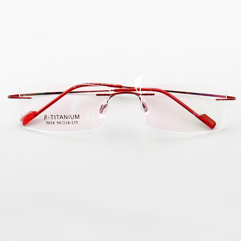 Popular 5018 Unisex Rimless glasses Rectangular Lens Multi Colors Optical Frames