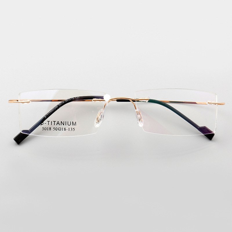 Popular 5018 Unisex Rimless glasses Rectangular Lens Multi Colors Optical Frames