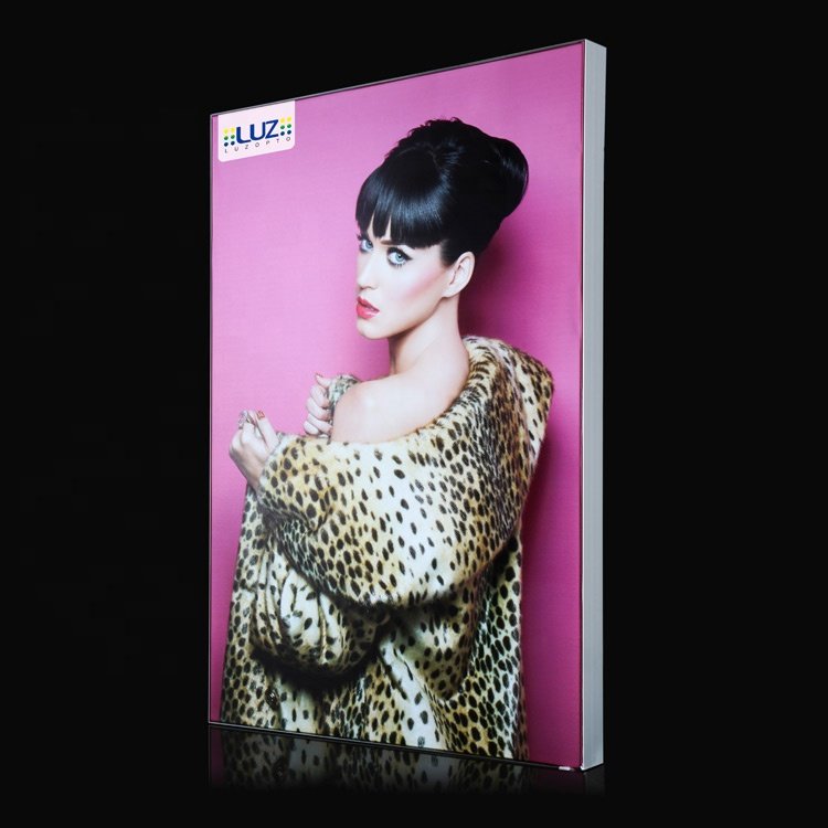 more than 60,000hrs Life ads advertisement seg display backlit led textile light box advertising aluminum profile frame lightbox