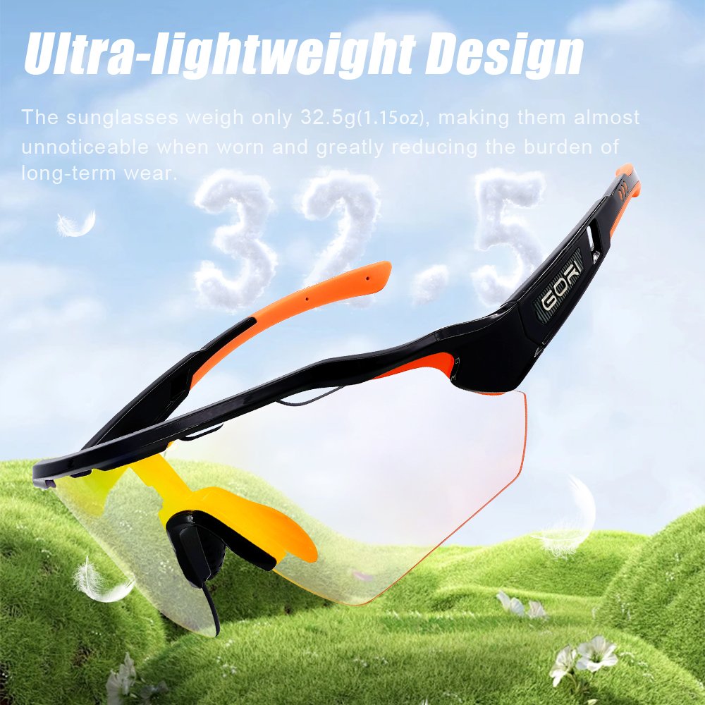 UV400 Protection Photochromic Sports Glasses for Road and Mountain Biking Ultra-Light Polarized Cycling Biking Sunglasses