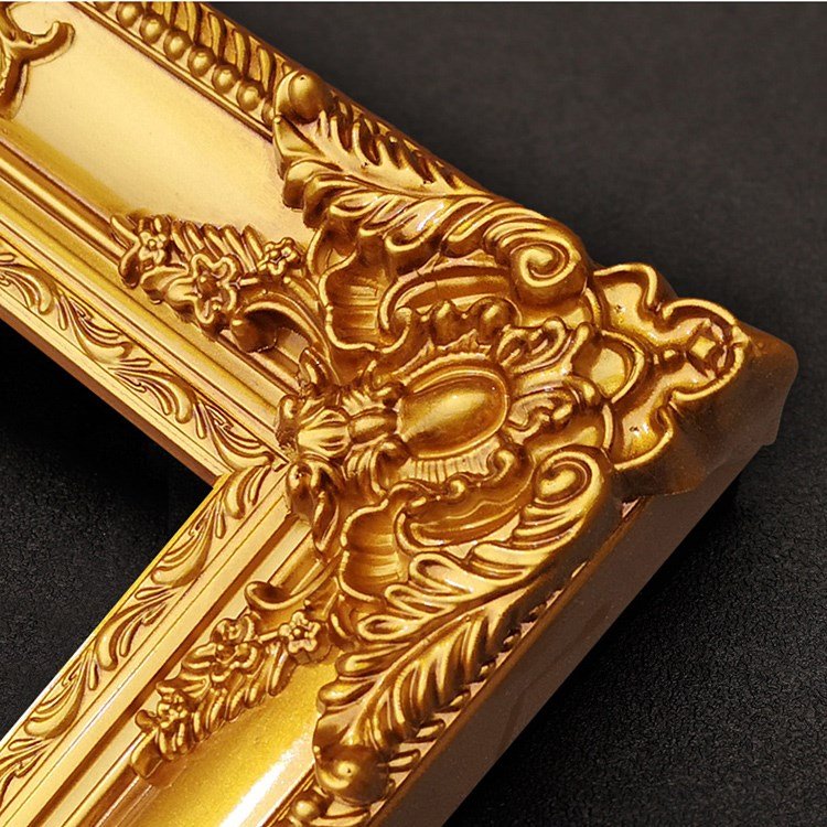 Europe Style Customize Gold Color Antique Baroque Vintage Wood Luxury Photo Frame For Home Wall Decor