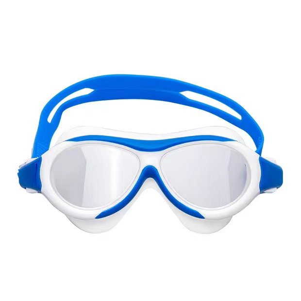 Swimming goggles Anti-fog snorkeling silicone swimming glasses large frame cross-border children's swimming goggles