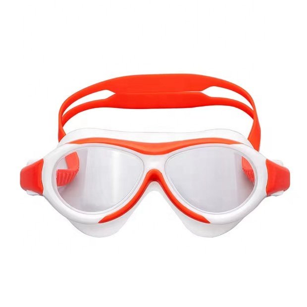 Swimming goggles Anti-fog snorkeling silicone swimming glasses large frame cross-border children's swimming goggles