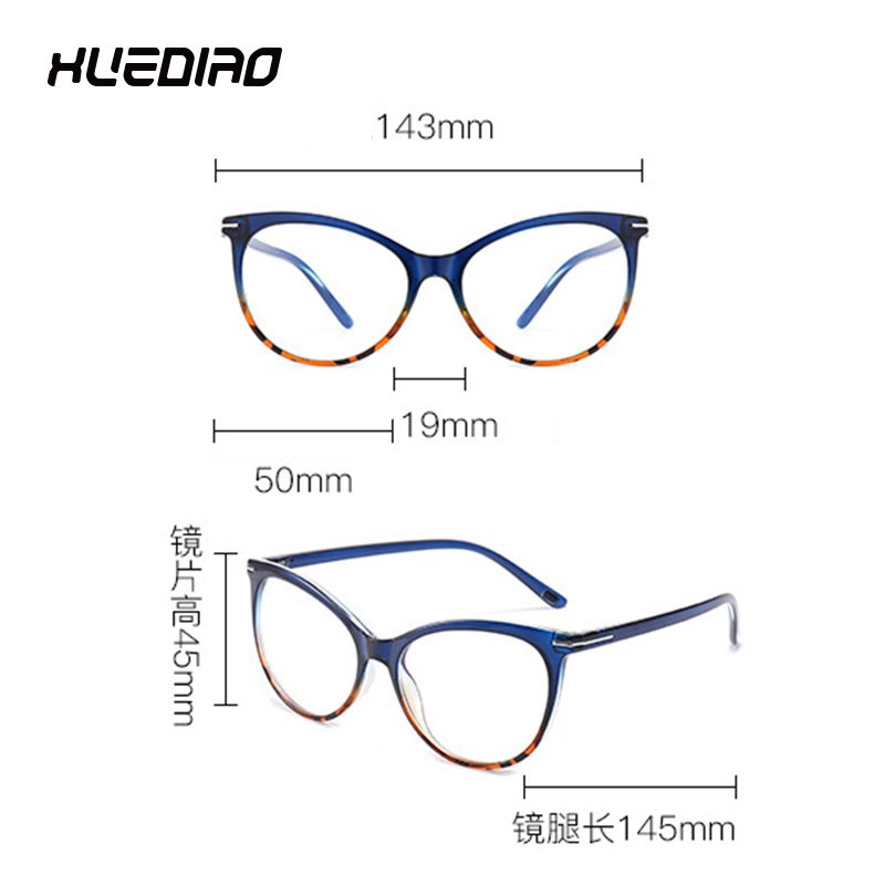 XUEDIAO 2024 New Fashion Wholesale Oversize Cat Eye Optical Eyeglasses Retro Anti Blue Light Glasses Frame