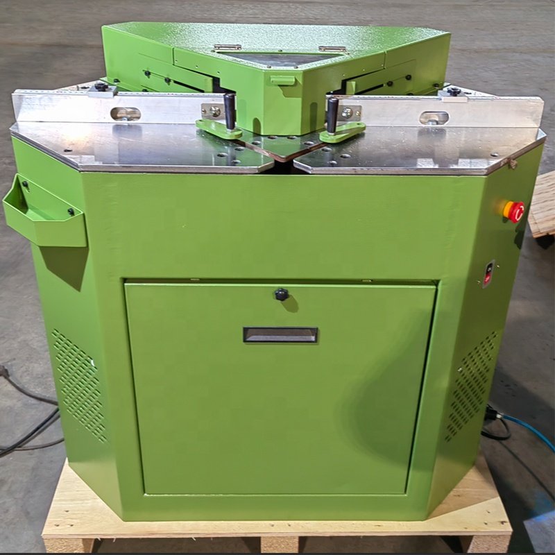 PS frame molding Cut machine 45 degree double saw Wood Aluminum Frame Moulding Pneumatic Cutting Machine