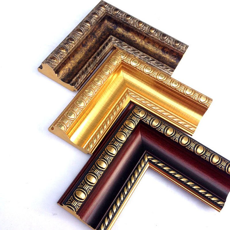 Art Golden Polystyrene Plastic Picture Frame Moulding PS Mirror Frame Moulding