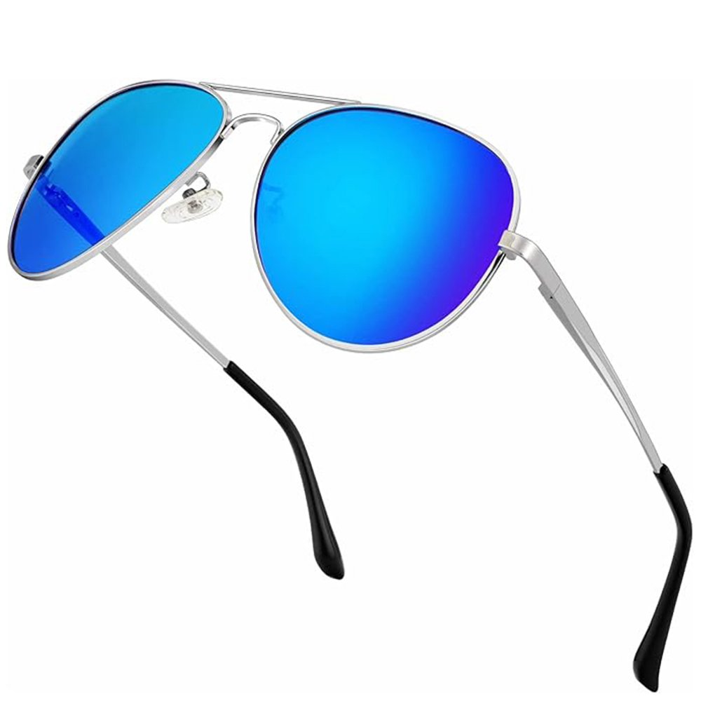 Fashion Polarized Pilot Aviation Sunglasses Men Women Purple Lens Metal Frame Custom Logo Shades Sunglasses For Unisex