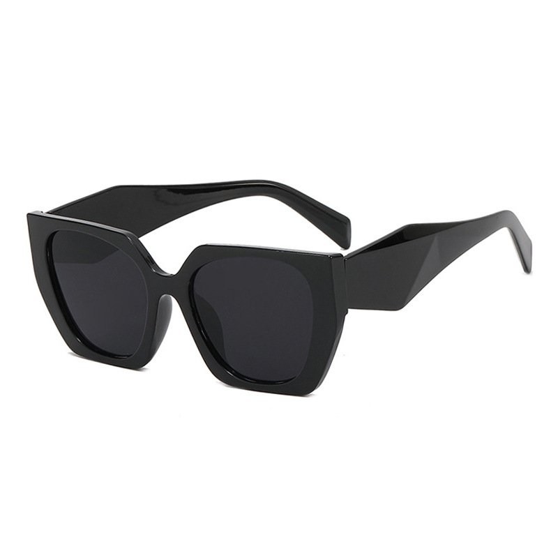 2024 Custom Designer Women Bold Tortoise Shell Big Frame Glasses Oversized Men Vintage Shades Luxury Cat Eye Sunglasses