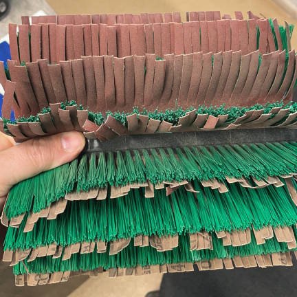 MDF brush woodworking mold frame sanding brush sisal fiber wood flap polishing drum