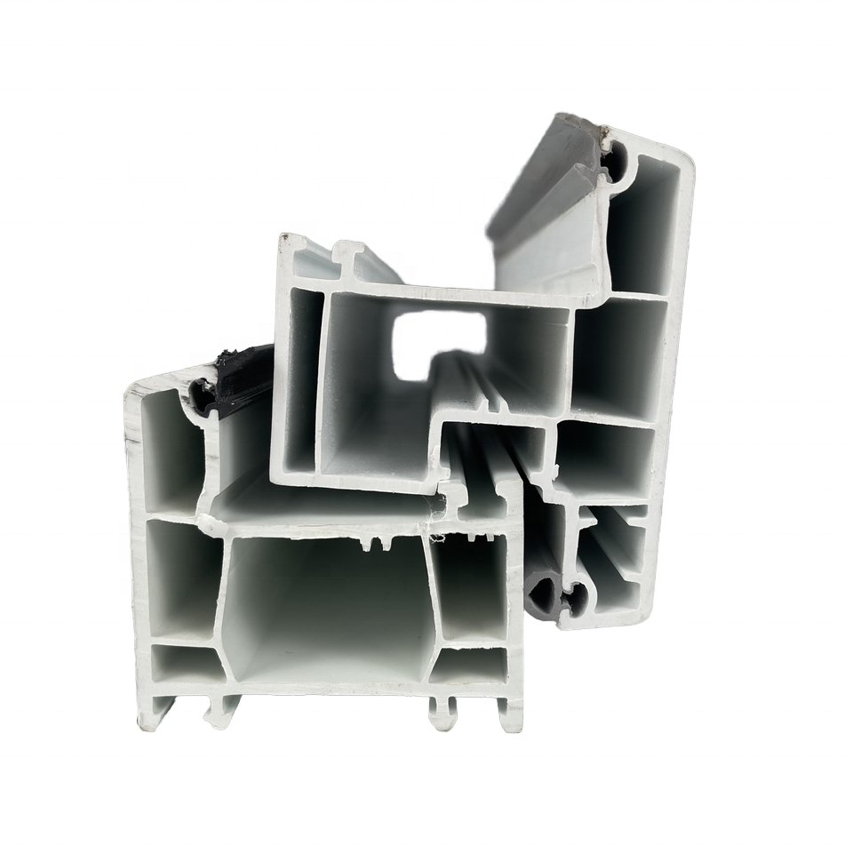 All Types of PVC Window Profile/UPVC Plastic Frame for European-Style Casement Window and Door Moulding for Building