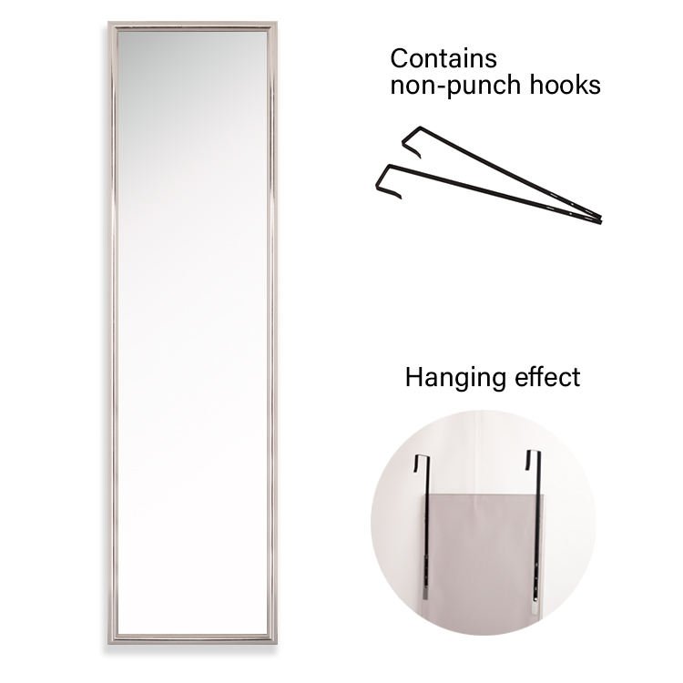 Mengkai Best Price Black Nordic Wall Decoration Plastic Standing Frame Mirror