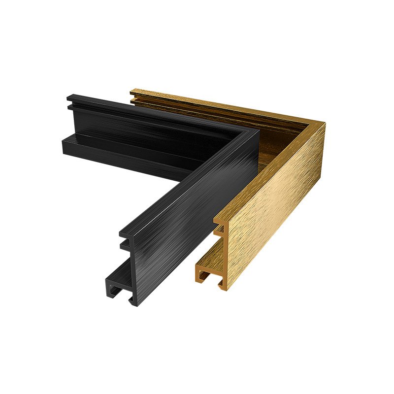 Good quality Rectangular square frame Decorative aluminum materia Moulding Picture aluminum Photo Mirror Frame