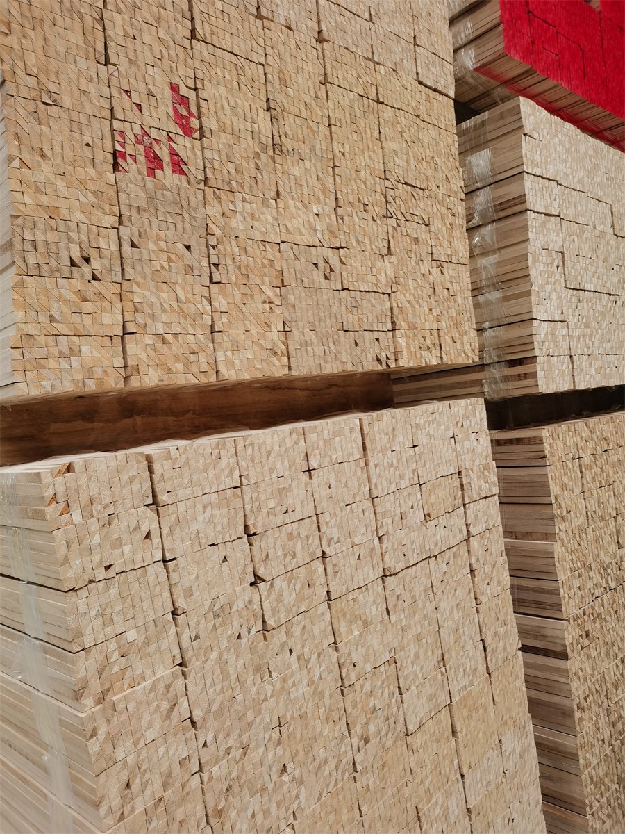 wooden frame Decorative Wood Strips millwork and moulding Custom triangle chamfer strips