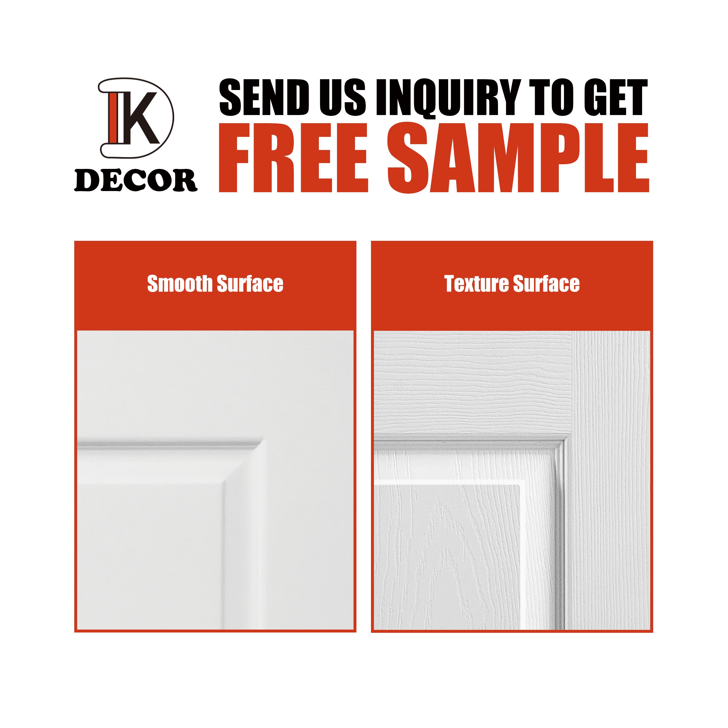 wholesale white primed 2 panel pre hung hollow core interior wood Moulded doors for House