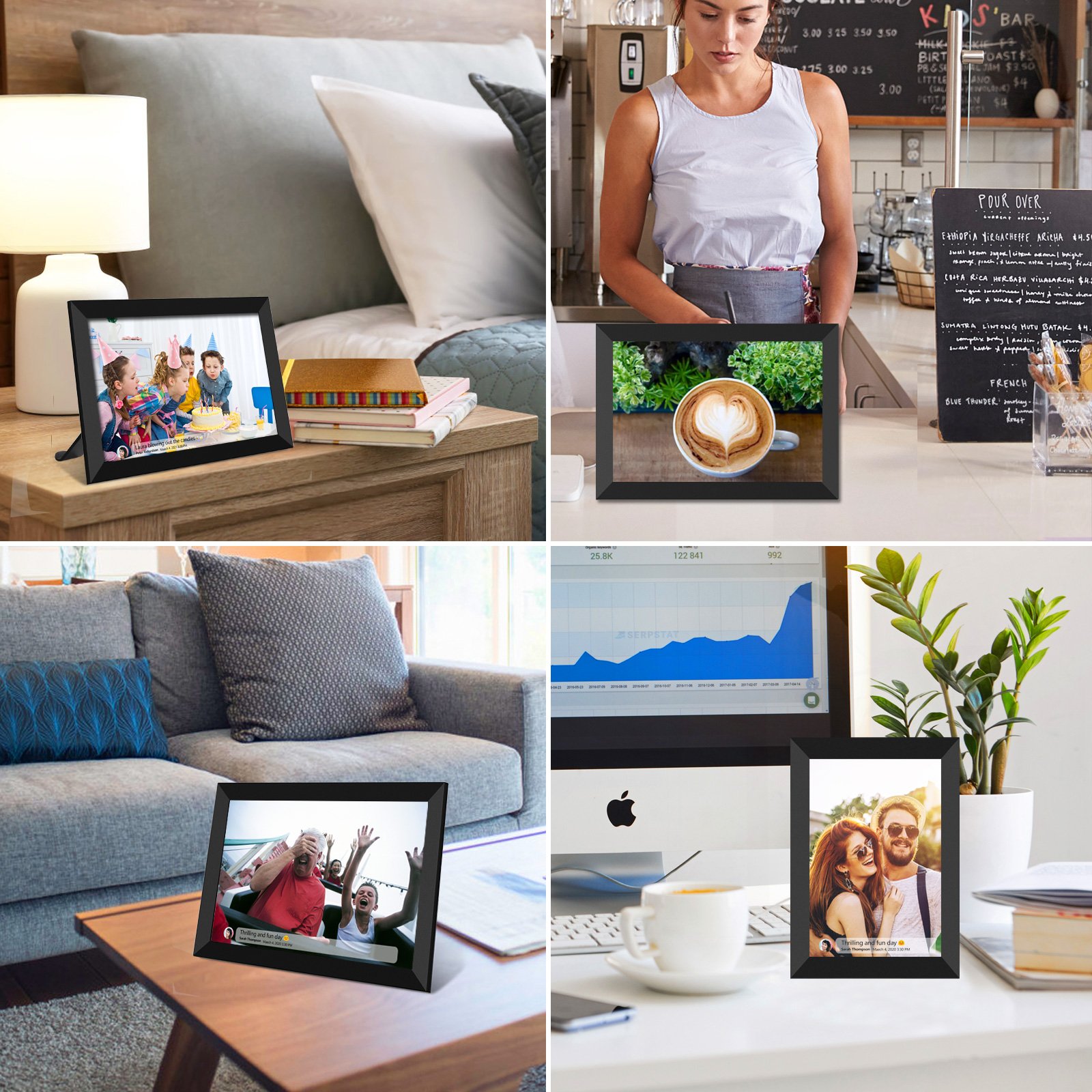 large stock 10 inch IPS Exclusive Mould and remote download free mp3/mp4/picture/video sexy digital photo picture frames