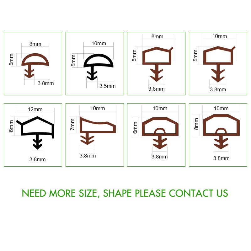 TPE silicone rubber slot window wooden door frame soundproof dustproof sealing strip