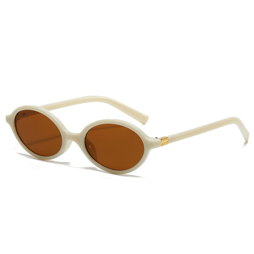 Unique Sunglasses Women 2024 Frame Men Small Frame Retro Oval Sunglasses Men Designer Women Custom Logo