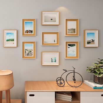 Modern Euro-style luxury photo frame, desktop baby keepsake frame, studio photo display prop, horizontal and vertical placement