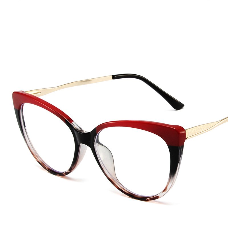 2024 Trendy Tr90 Anti Blue Light Blocking Eyeglasses Frame Ladies Luxury Designer Retro Optical Glasses Frame Women