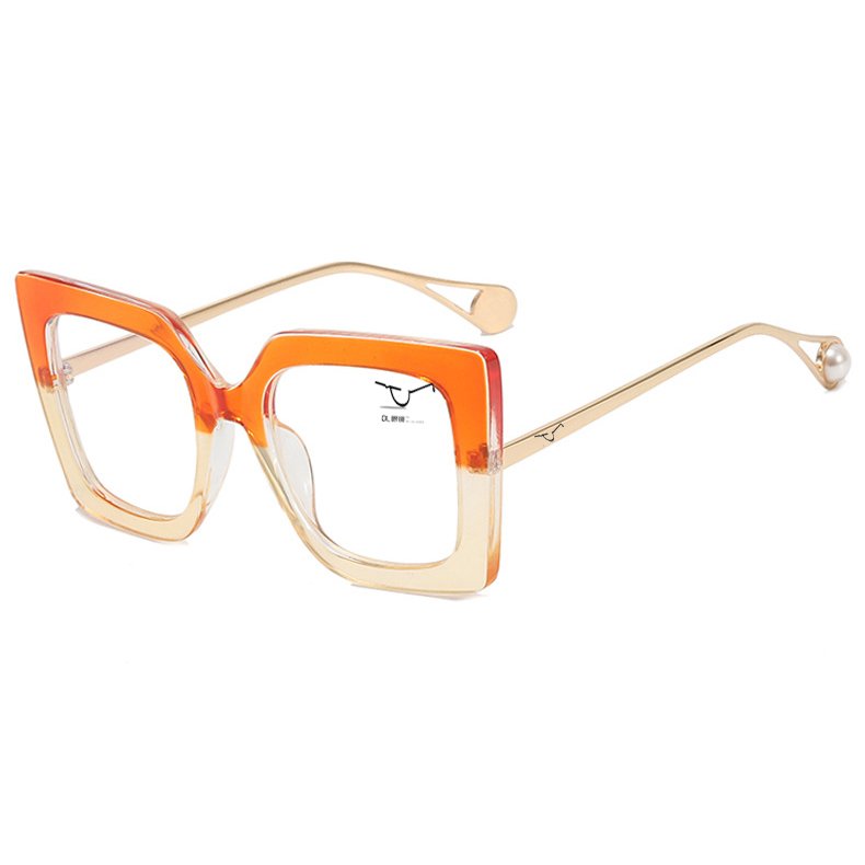 DL Glasses Trendy Eyewear Manufacturer Fashion Big Square Frame Glasses Women Lunettes Anti Blue Light Eyeglasses Frames