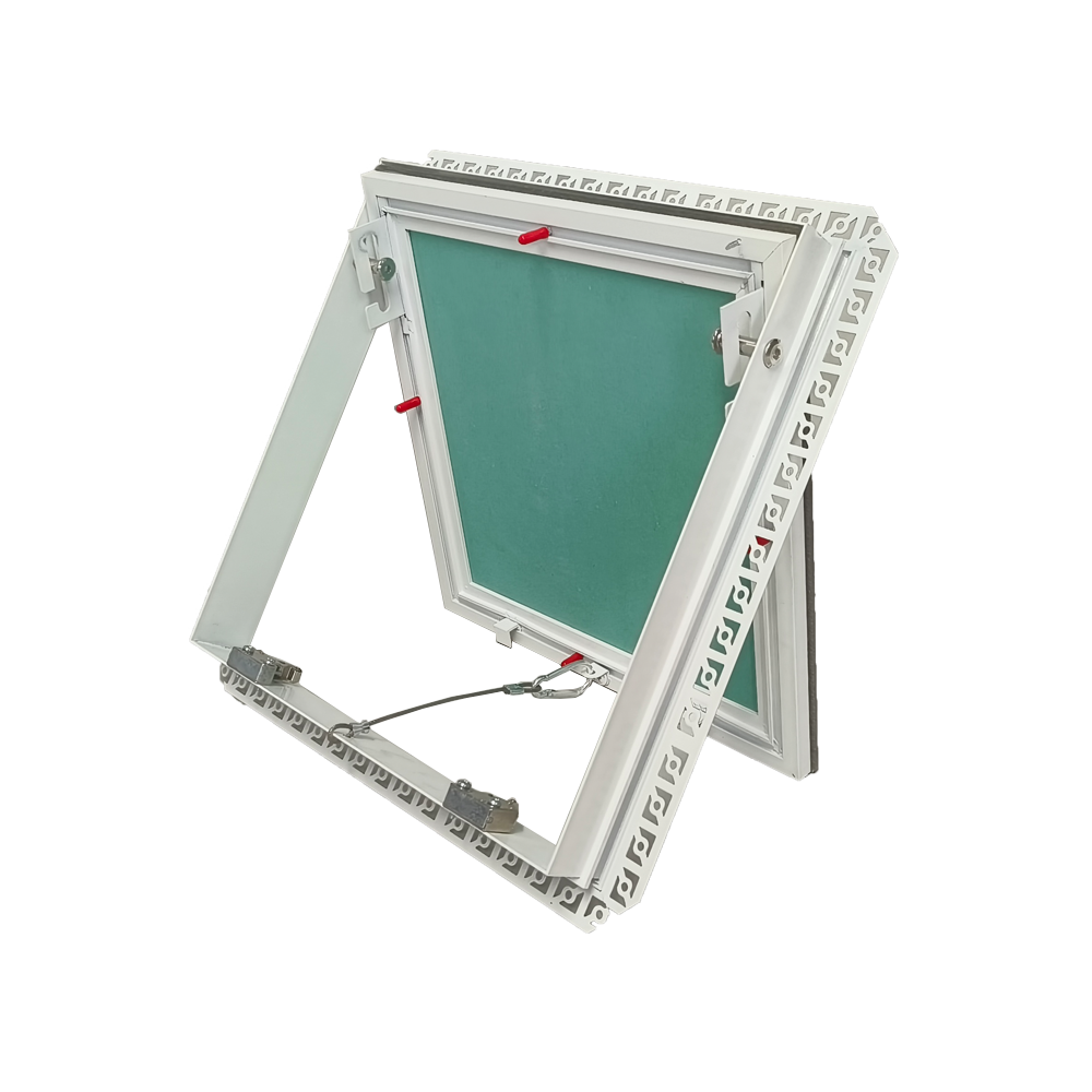 Bead frame plaster access panel adapts to 5/8" plaster ceiling