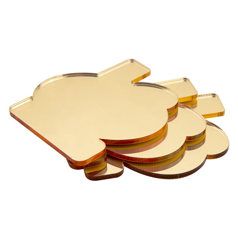 Acrylic Mirror Sheet Gold Laser Cut Acrylic Panda Frame and Moulding Over The Door Mirror Film+pallet; Kraft Paper+pallet CN;JIA
