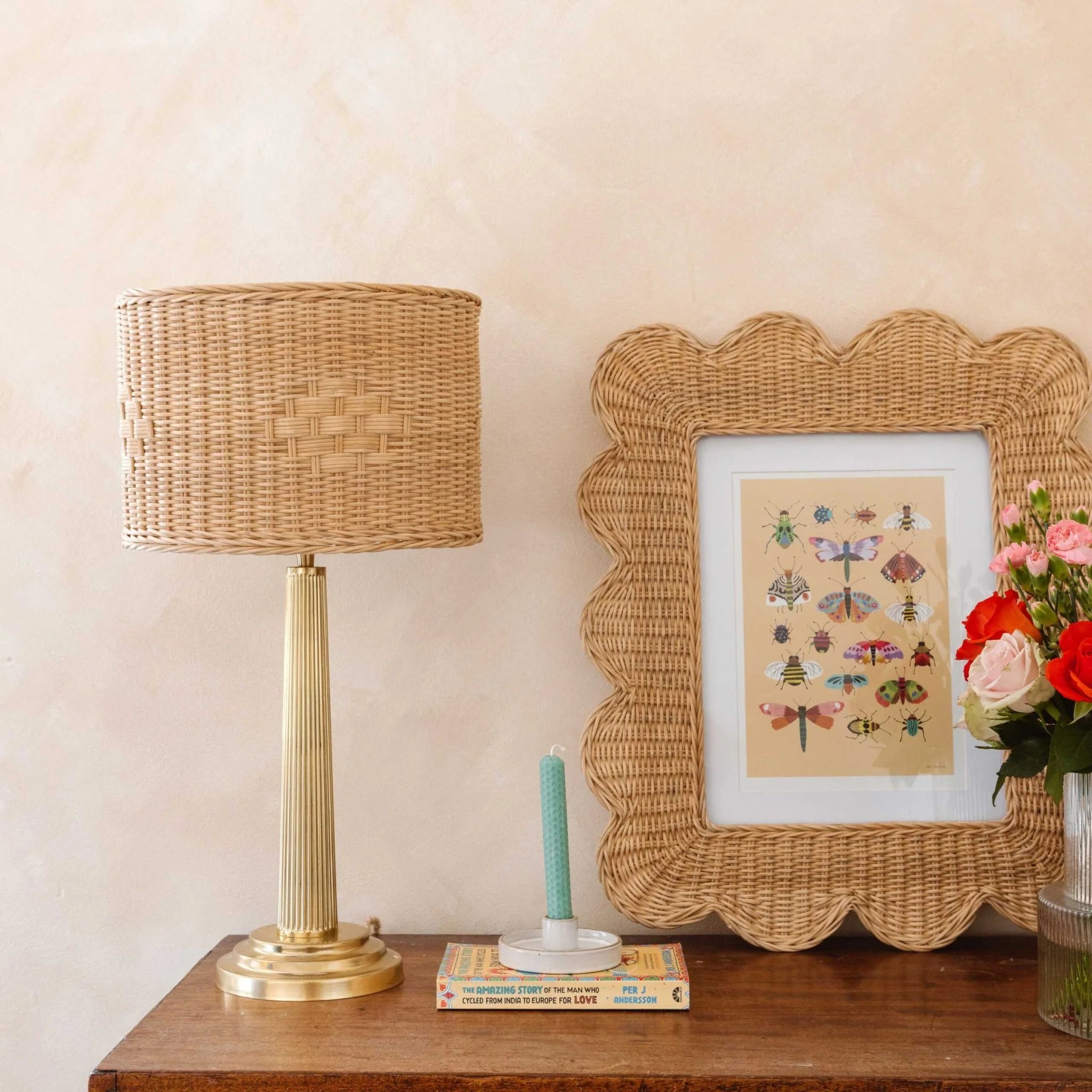 Rattan Petal Edge Picture Frame Delightful Rattan Picture Stand Home Decor Wall Display