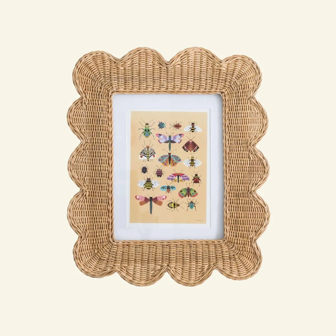 Rattan Petal Edge Picture Frame Delightful Rattan Picture Stand Home Decor Wall Display