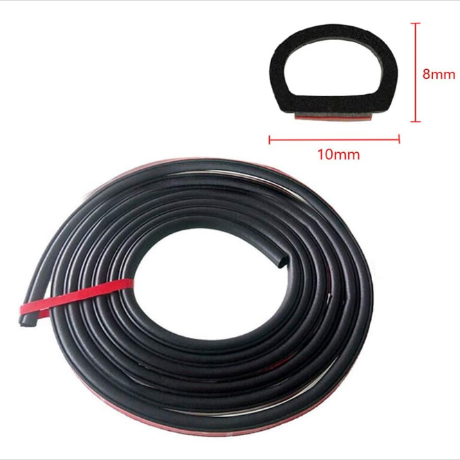 Automotive self adhesive waterproof D type foam Car sealing strip door frame PBZY shape sponge extrusion profile weather strip