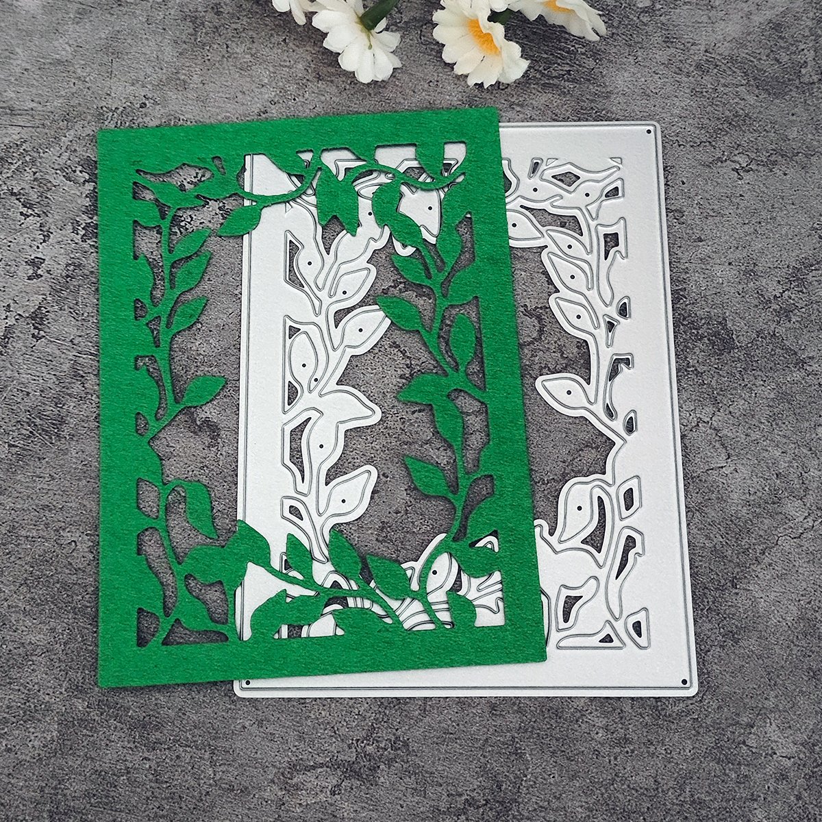 AAGU New Metal Cutting Dies Mould Scrapbooking Craft Cutting Die Background Card Leaf Frame Rectangle Craft Paper Cutters
