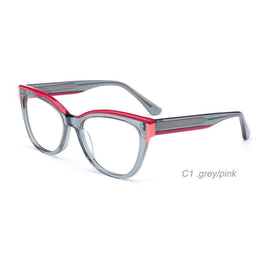 Factory Direct LM2321 Color Blocked Male And Female Cat Eye High Quality Acetate Optical Glasses Frame