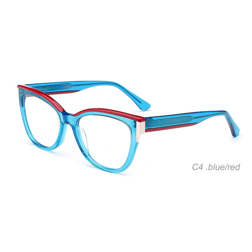 Factory Direct LM2321 Color Blocked Male And Female Cat Eye High Quality Acetate Optical Glasses Frame