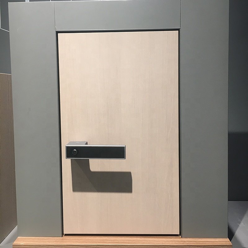 Sample Aluminum Slim Frame Swing Wood Door Custom Melamine Door For Bedroom