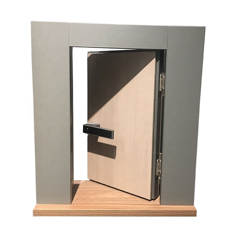 Sample Aluminum Slim Frame Swing Wood Door Custom Melamine Door For Bedroom
