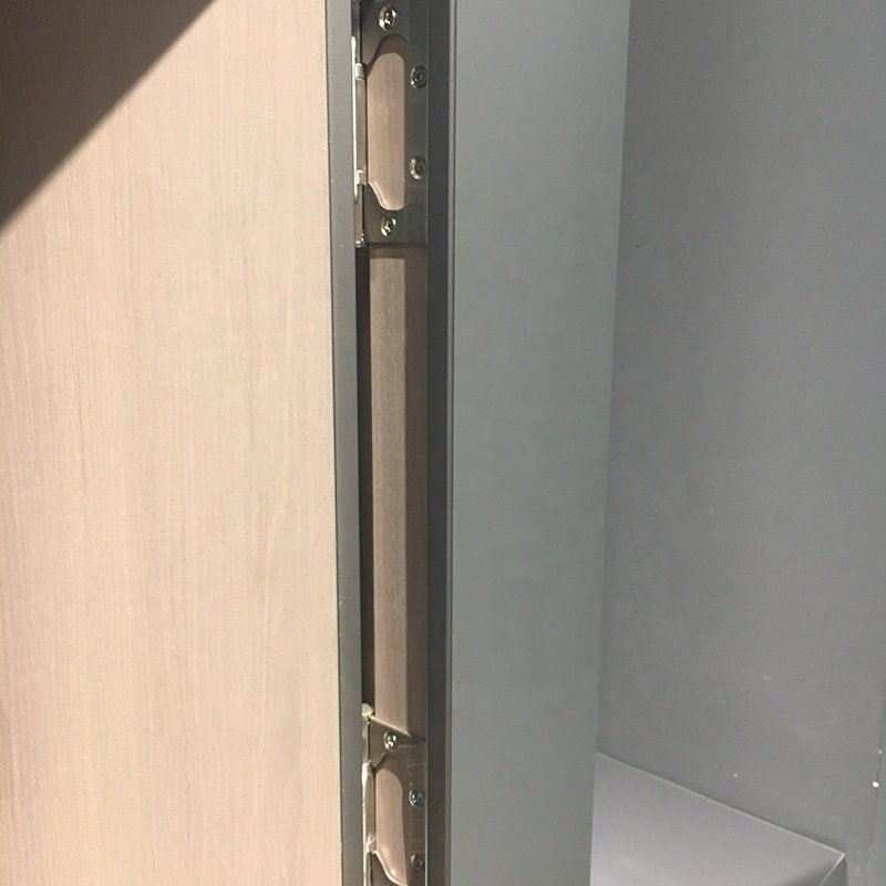 Sample Aluminum Slim Frame Swing Wood Door Custom Melamine Door For Bedroom