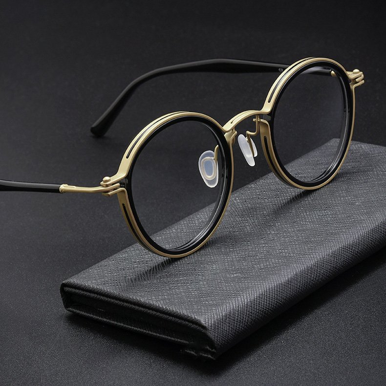 New Fashion Metal Eyeglass Optical Blue Light Blocking Computer Glasses Titanium Eyeglasses Frames Luxury Optical Glasses