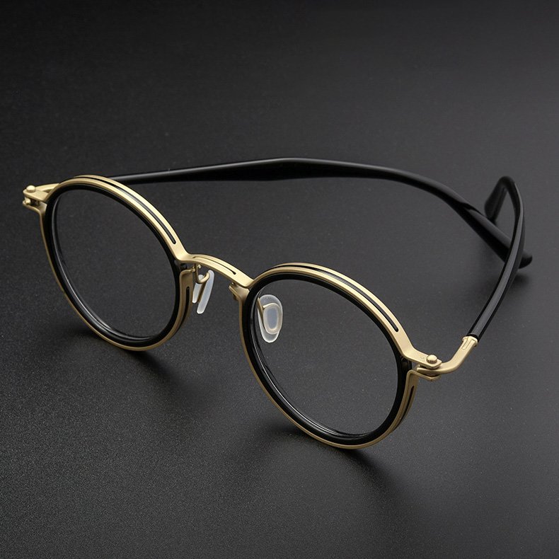 New Fashion Metal Eyeglass Optical Blue Light Blocking Computer Glasses Titanium Eyeglasses Frames Luxury Optical Glasses