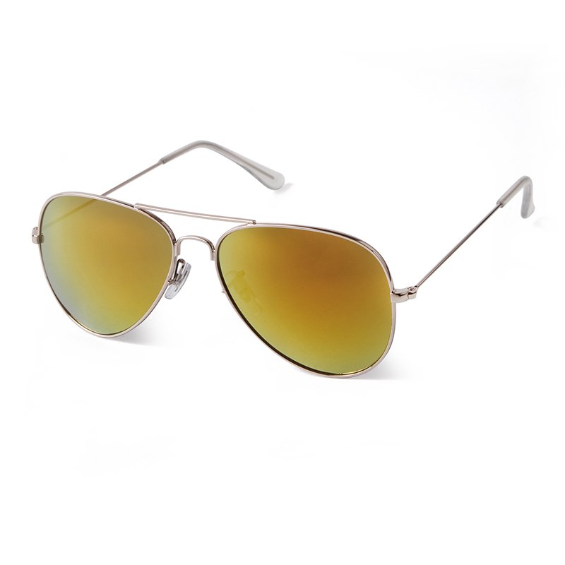 Ladies vintage Double girder metal Sun glasses Pilot fashionable Sunglasses men Aviation driving glasses Anti uv