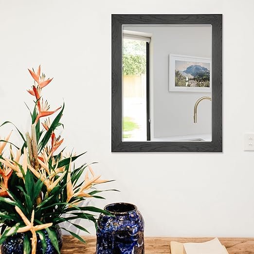Rectangle Antique Hollow Out Framed Wall Mirror from China Factory Mirrors with Decorative Wooden Doors Furniture Cover Coastal