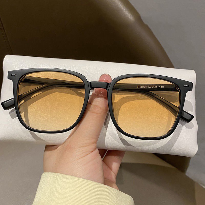 Photochromic Anti Radiation Glasses For Women Men Square Flat Light Eyeglasses Frame Sun Shade Female Sunglasses