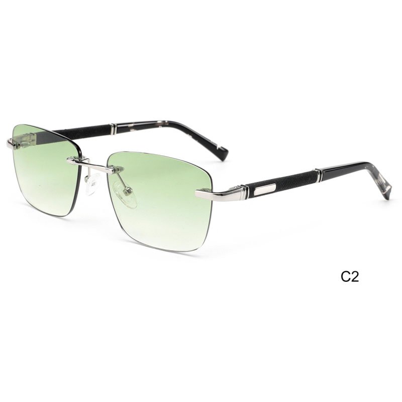 unique design sunglasses sunglasses fashion metal hinged large frame rimless sunglasses