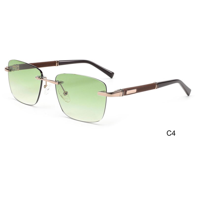 unique design sunglasses sunglasses fashion metal hinged large frame rimless sunglasses
