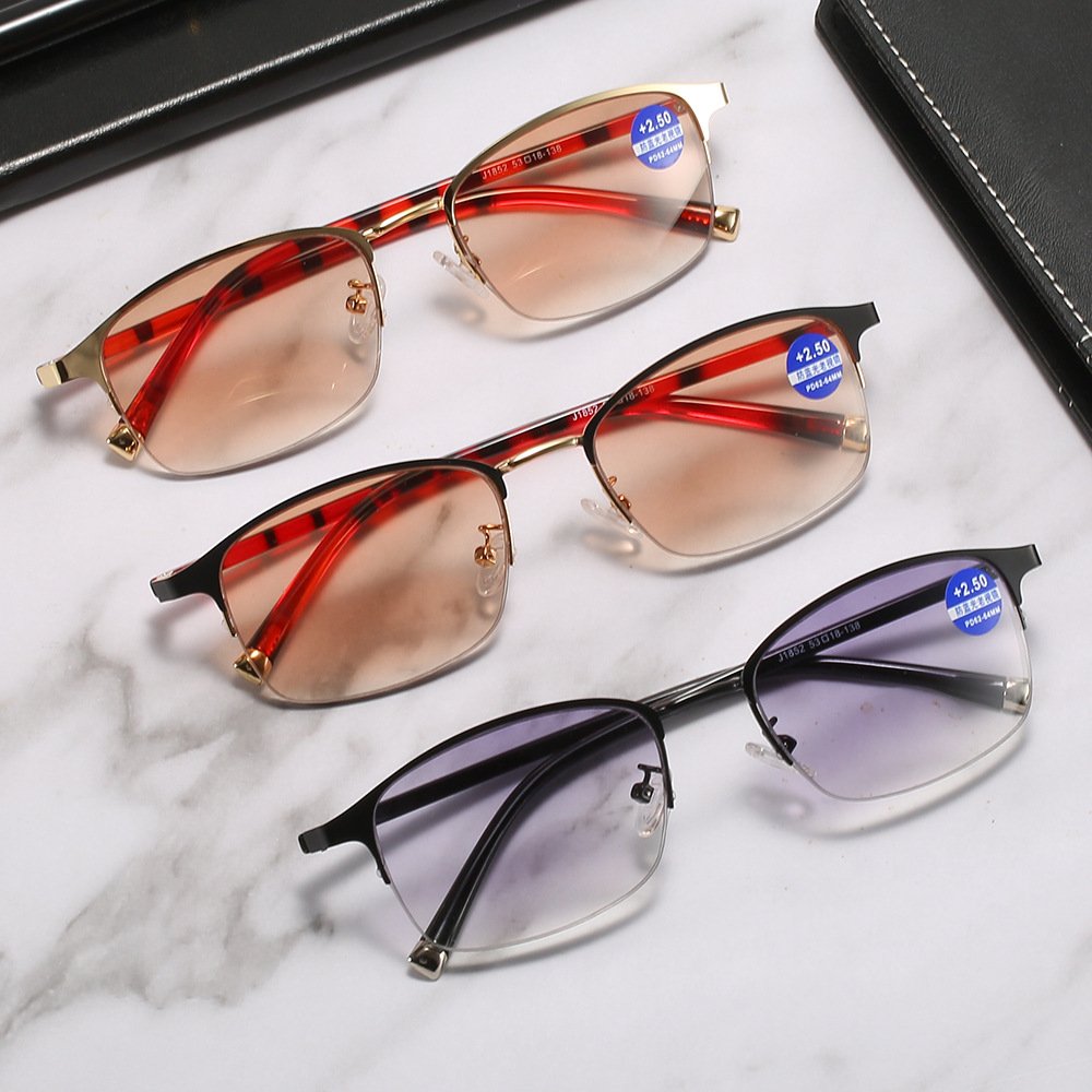 Made In China Unisex Men's Designer Progressive Presbyopia Glasses With Multifocal Photochromic Lenses