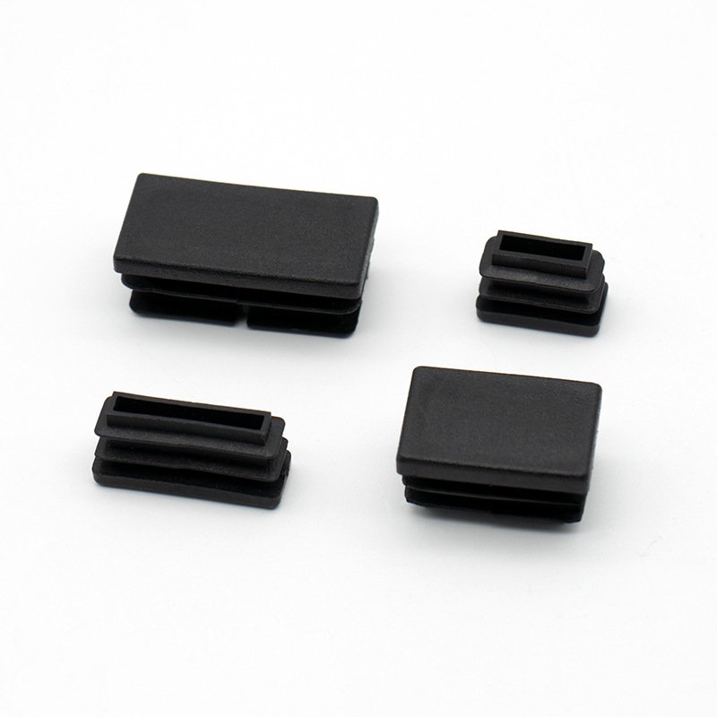 Heavy Duty Black Tube End Plug Anti Slip Furniture Leg End Caps 1inch Square Tube Unistrut End Caps For Frame Hole Tube Plugs