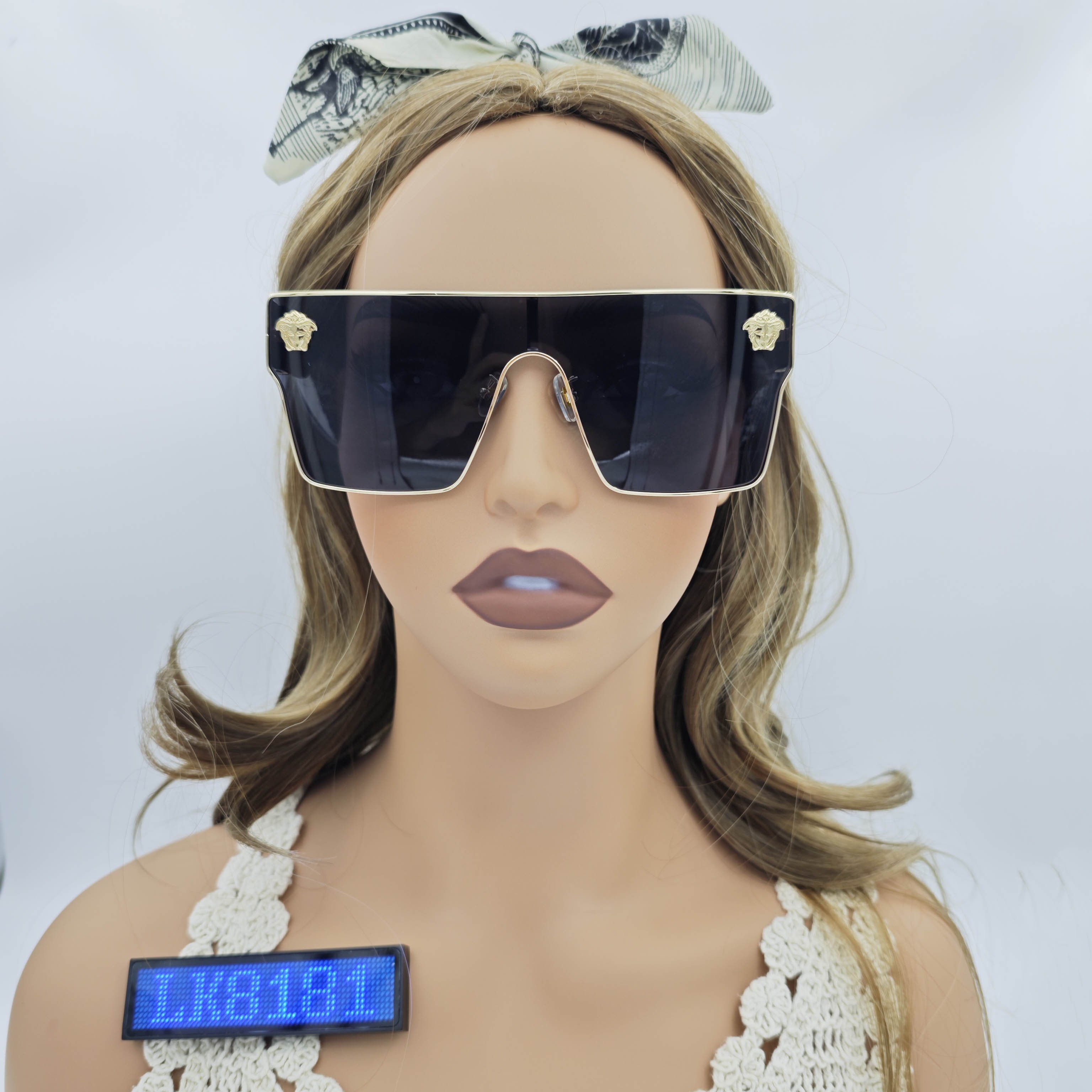 sunglasses 2024 luxury frame brand flat top square one-piece metal frame polarized sun glasses shades sunglasses for woman man