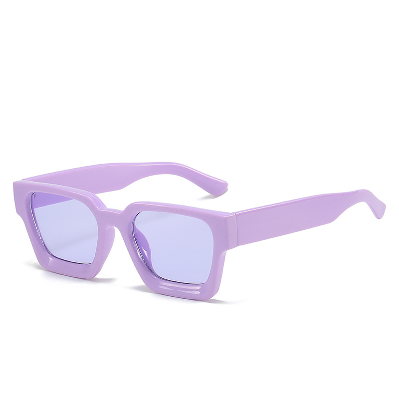 sunglasses 2024 men trendy high quality luxury colorful square thick frame sunglasses for women thickness shades gafas de sol
