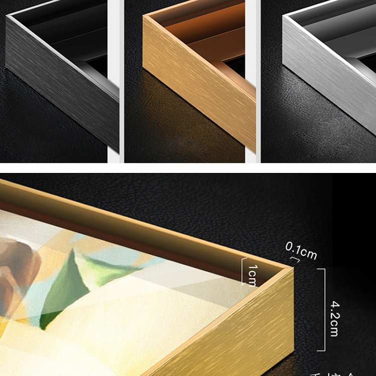Factory Wholesale Ornate Photo Frame Natural Wood Rustic Wood Frame for Wall Mounting Picture & Real Glass, Color: Bronze gold